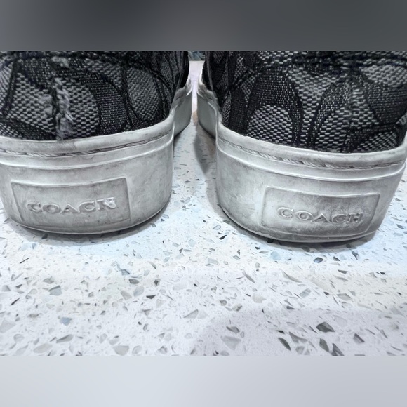 Coach Women’s Black Slip-On Trainers Sneakers GUC size 7.5 - Picture 5 of 14